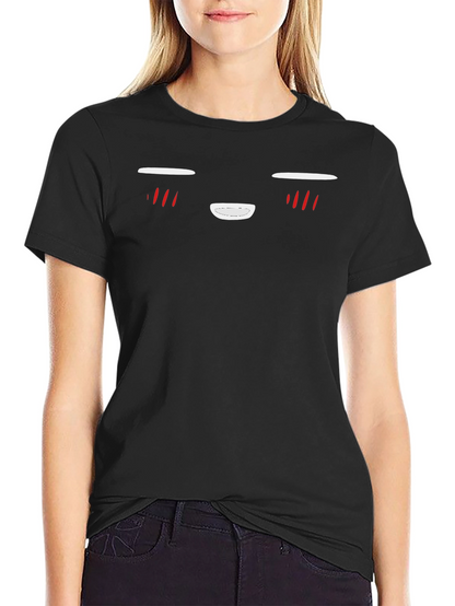 Anime Face Black T-Shirt | Graphic Tee