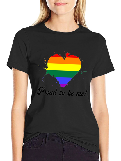 Pride Heart Graphic Tee - Black