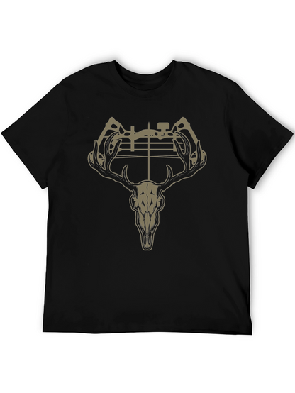 Deer Skull Bow Hunting Graphic T-Shirt