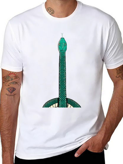 Mens Snake Graphic Tee - Bold & Unique Design