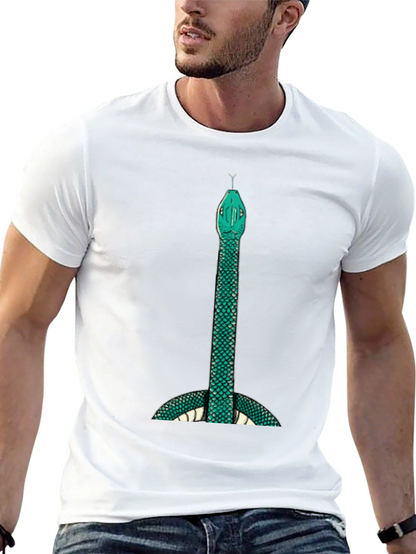 Mens Snake Graphic Tee - Bold & Unique Design