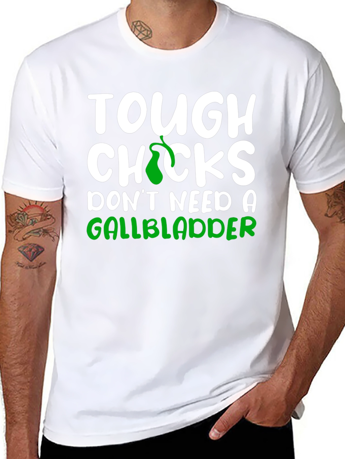 Tough Chicks Gallbladder Black T-Shirt