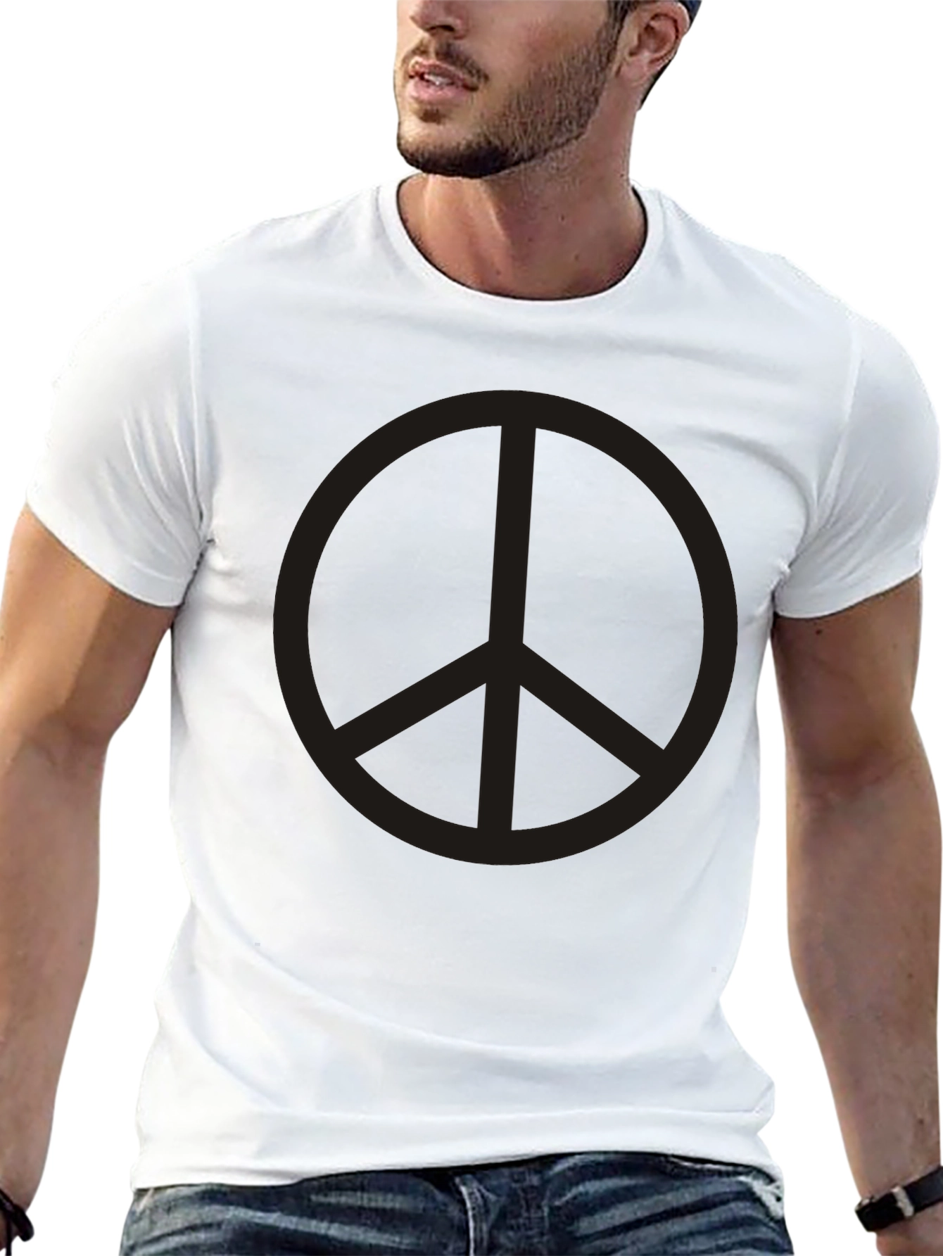 Peace Sign Graphic Tee - Classic Relaxed Fit