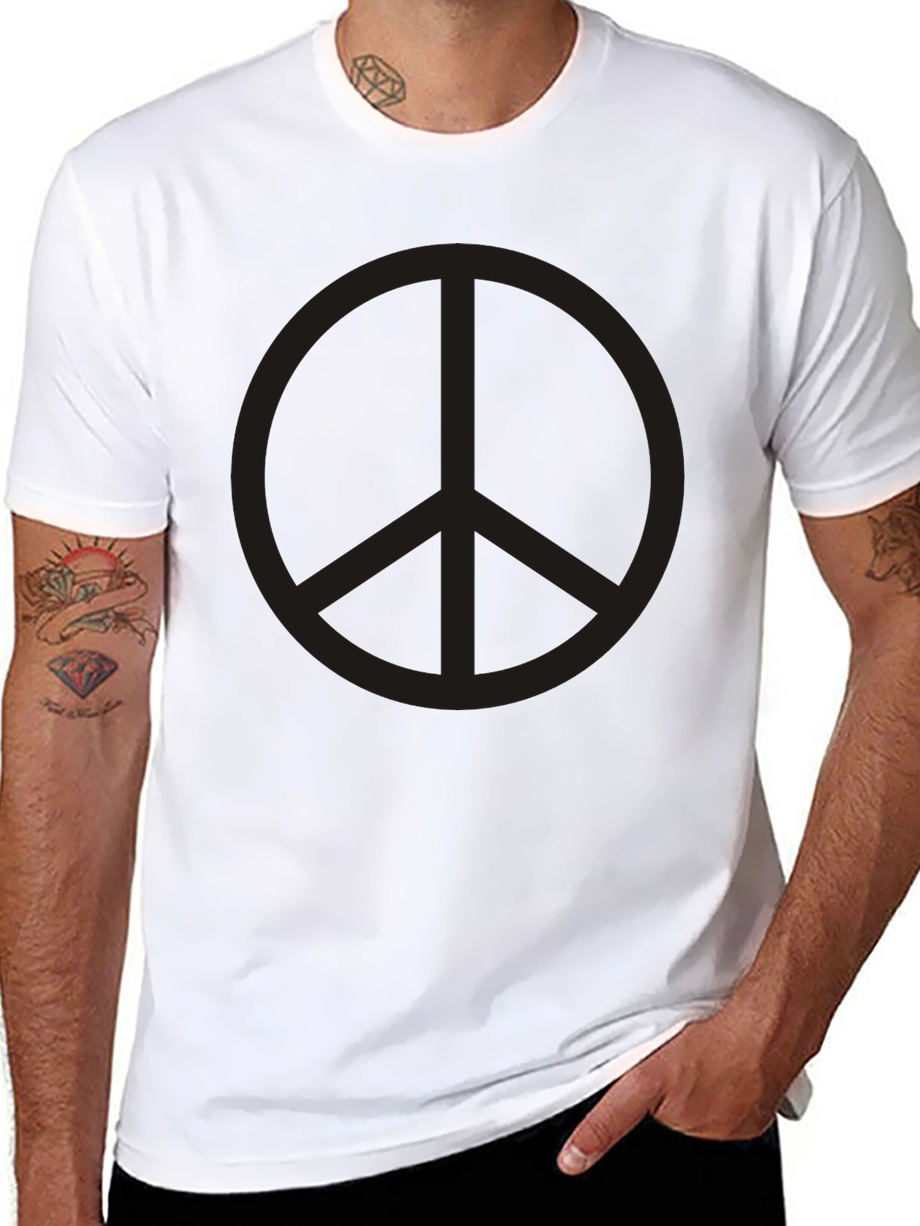 Peace Sign Graphic Tee - Classic Relaxed Fit