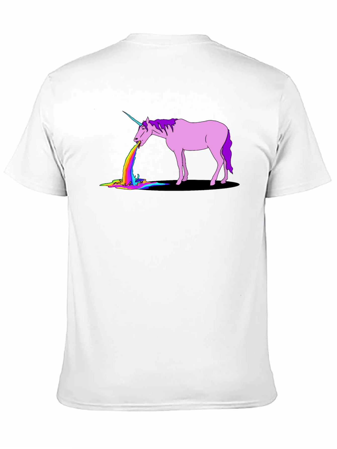 Unicorn Rainbow Puke Graphic T-Shirt