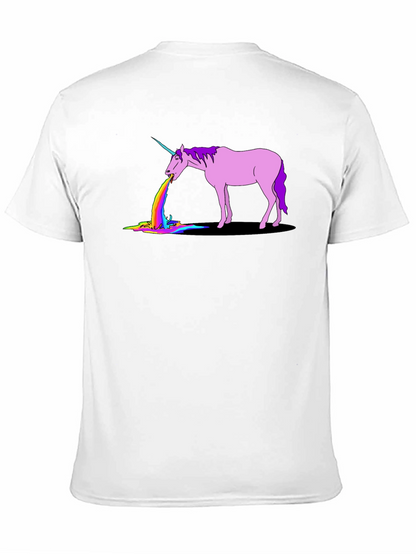 Unicorn Rainbow Puke Graphic T-Shirt
