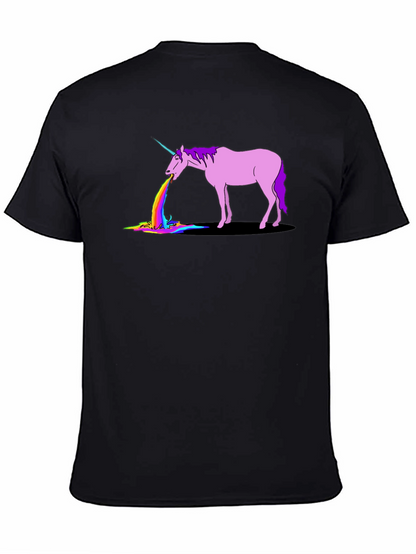 Unicorn Rainbow Puke Graphic T-Shirt