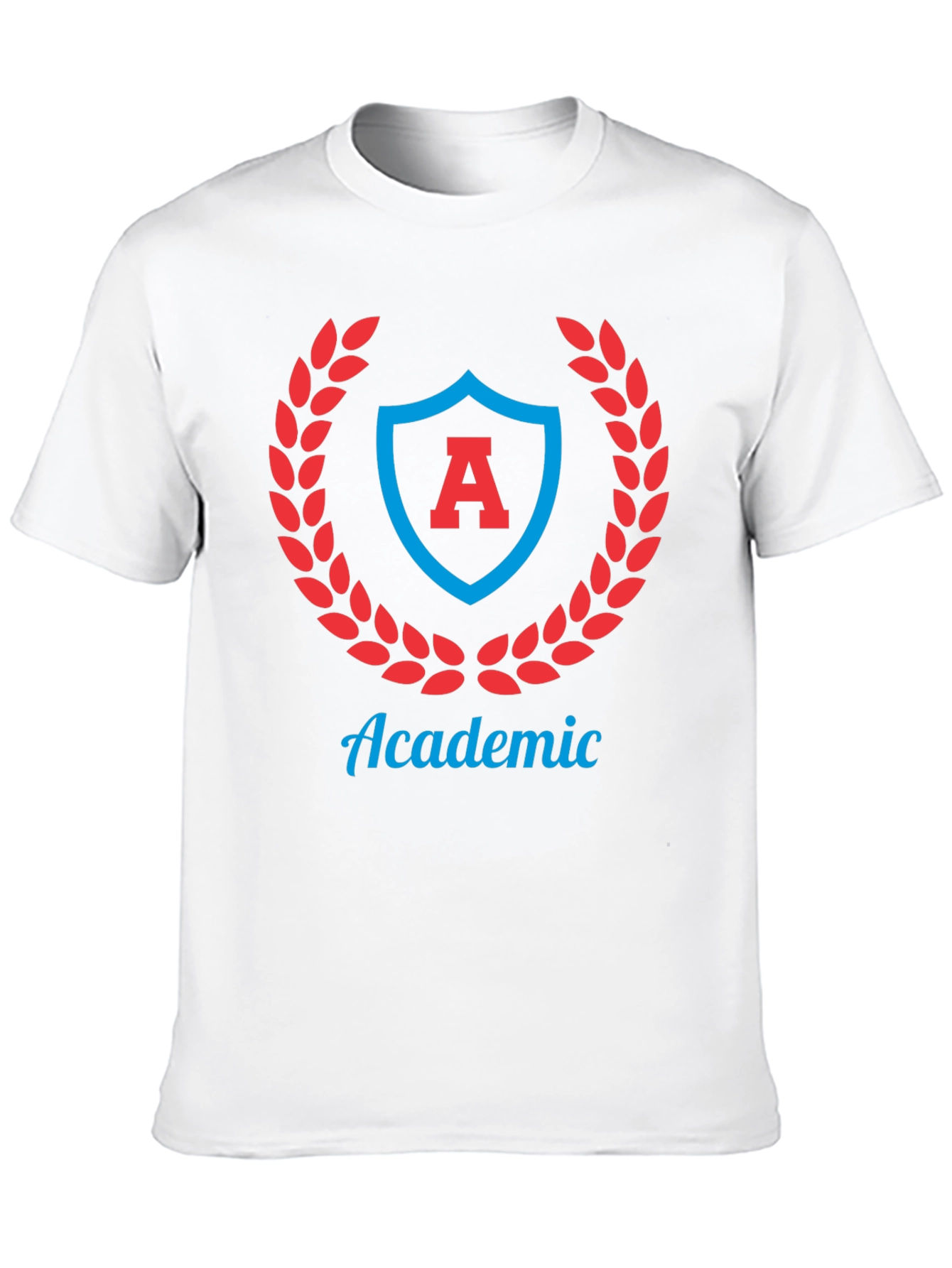 Academic Crest Graphic Tee - Stylish Black T-Shirt