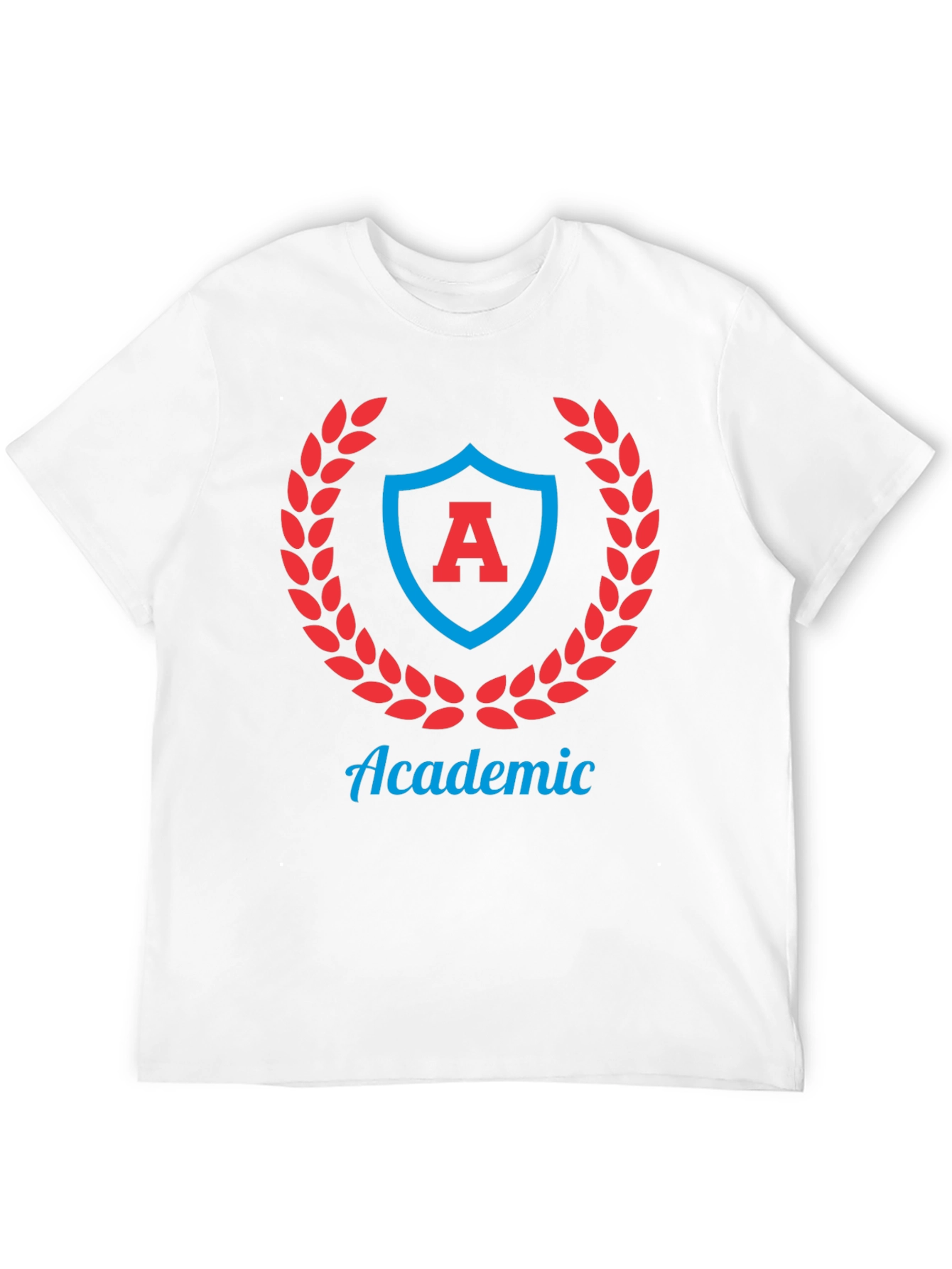 Academic Crest Graphic Tee - Stylish Black T-Shirt
