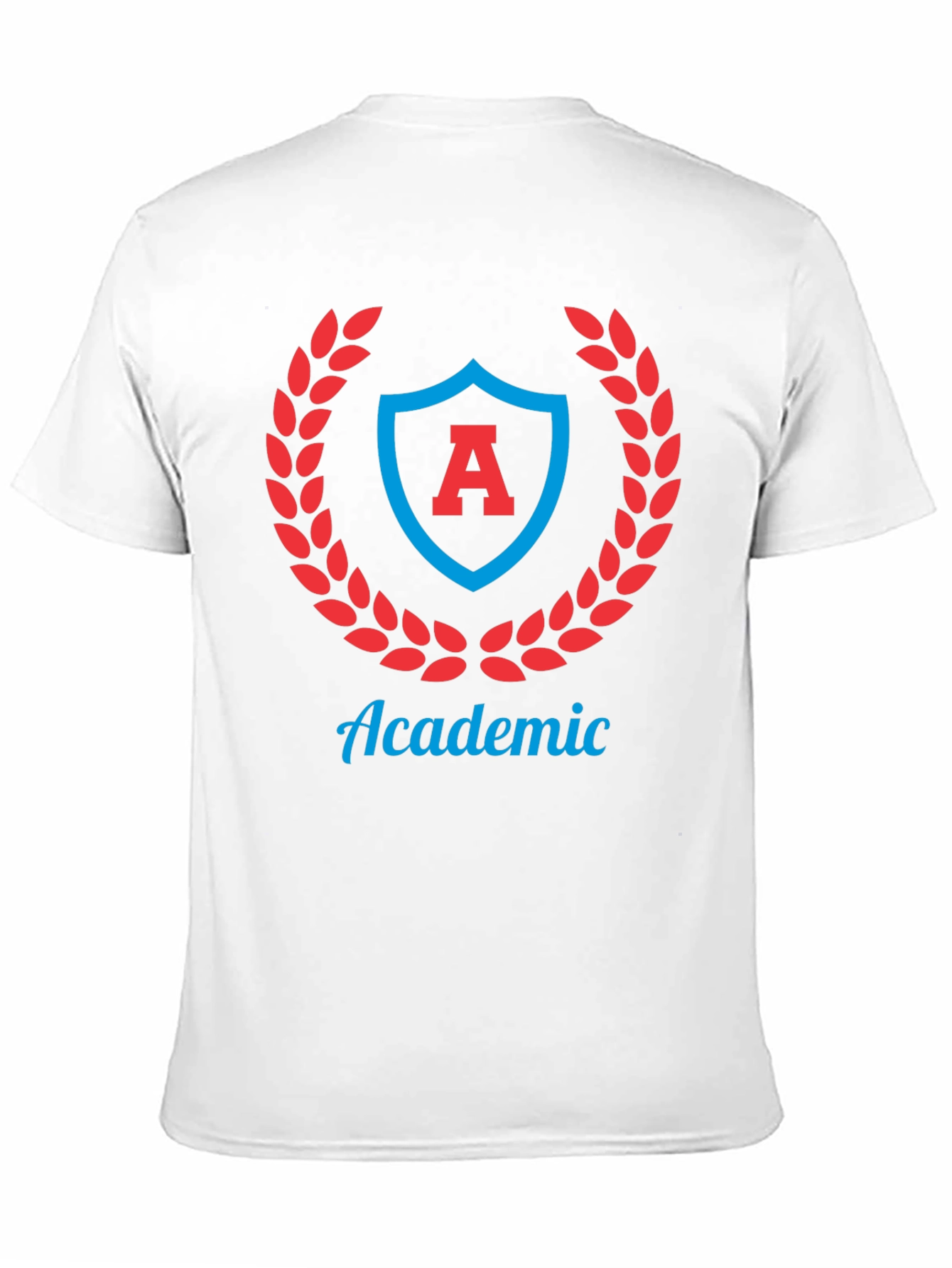 Academic Crest Graphic Tee - Stylish Black T-Shirt