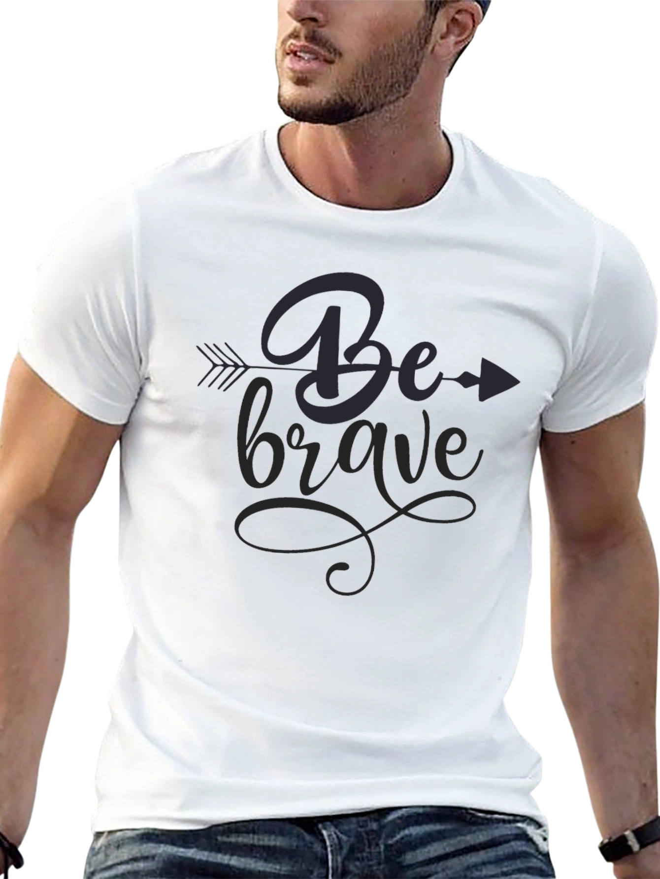 Be Brave Graphic Tee - Stylish Black T-Shirt