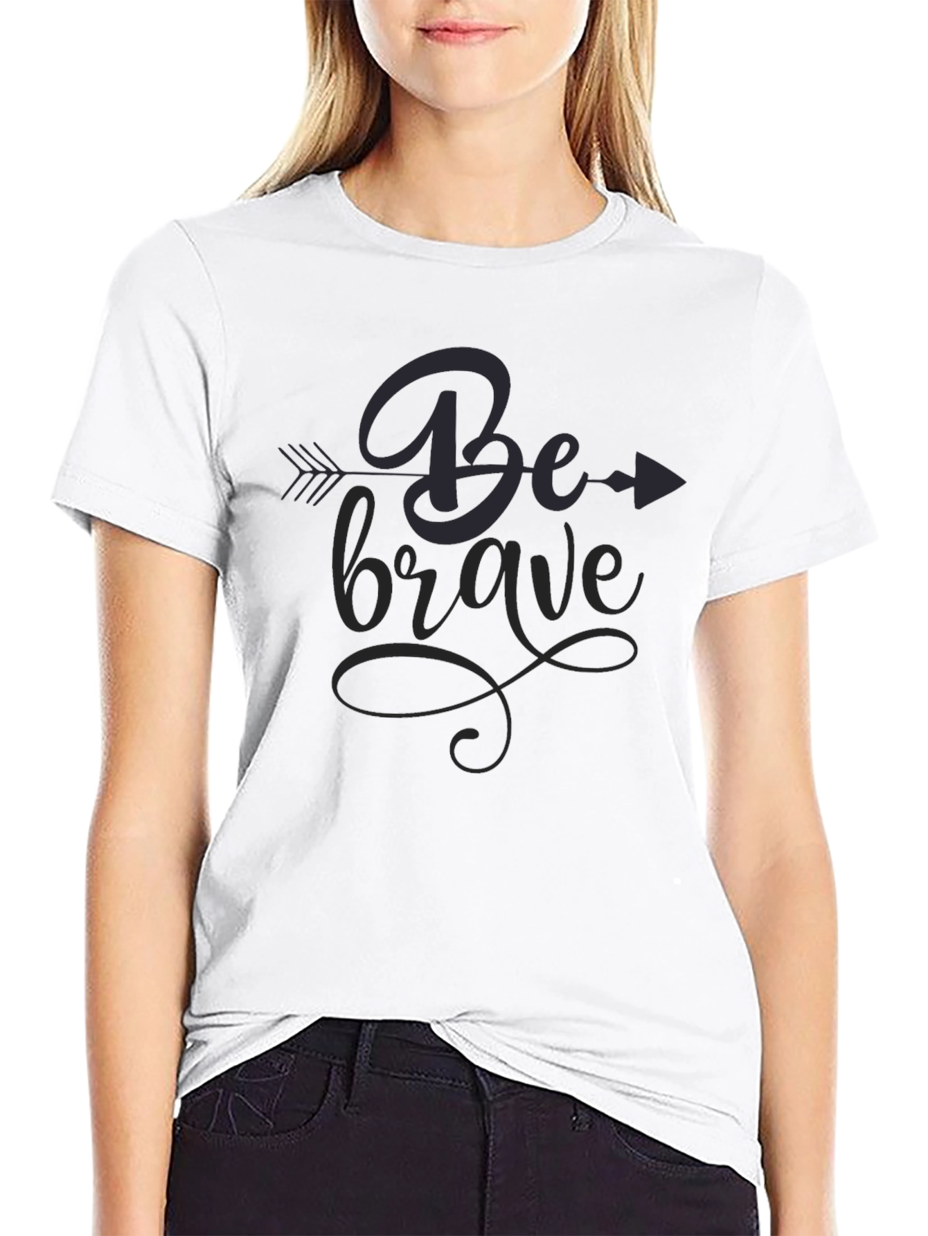 Be Brave Graphic Tee - Stylish Black T-Shirt
