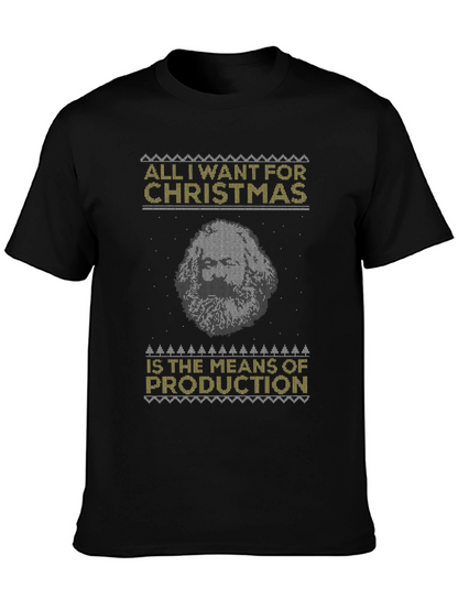 Marxist Christmas T-Shirt - Means of Production
