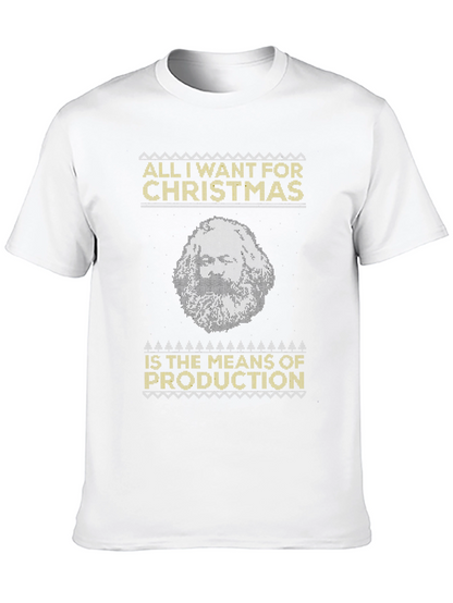 Marxist Christmas T-Shirt - Means of Production