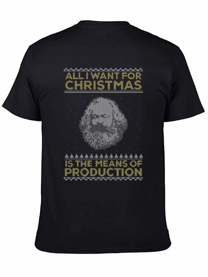 Marxist Christmas T-Shirt - Means of Production