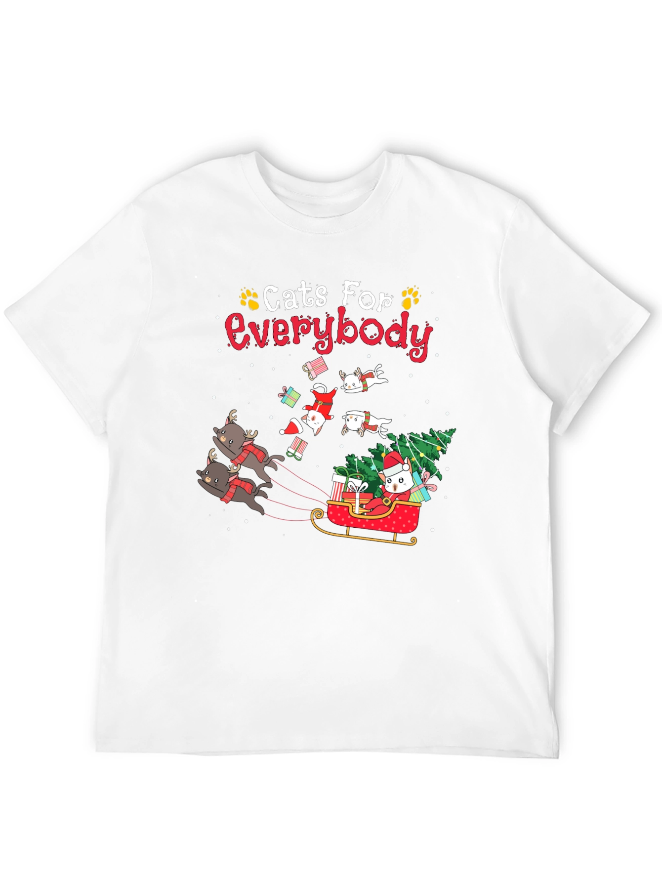 Cats For Everybody Christmas Graphic Tee