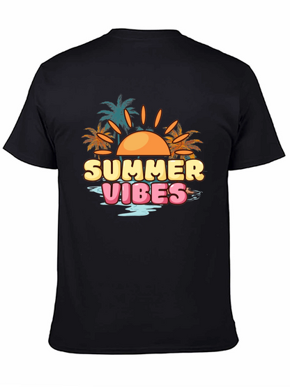 Summer Vibes Graphic Tee - Black T-Shirt