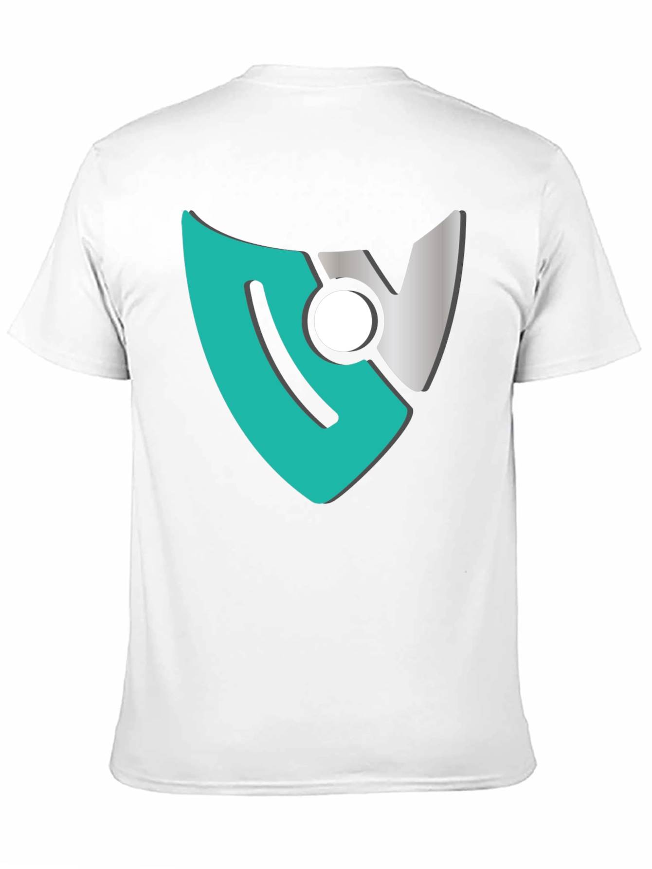 Modern Shield Logo Tee - Black Cotton Blend