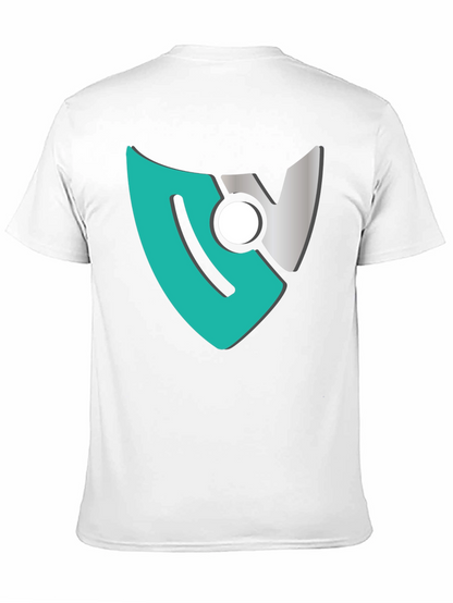 Modern Shield Logo Tee - Black Cotton Blend
