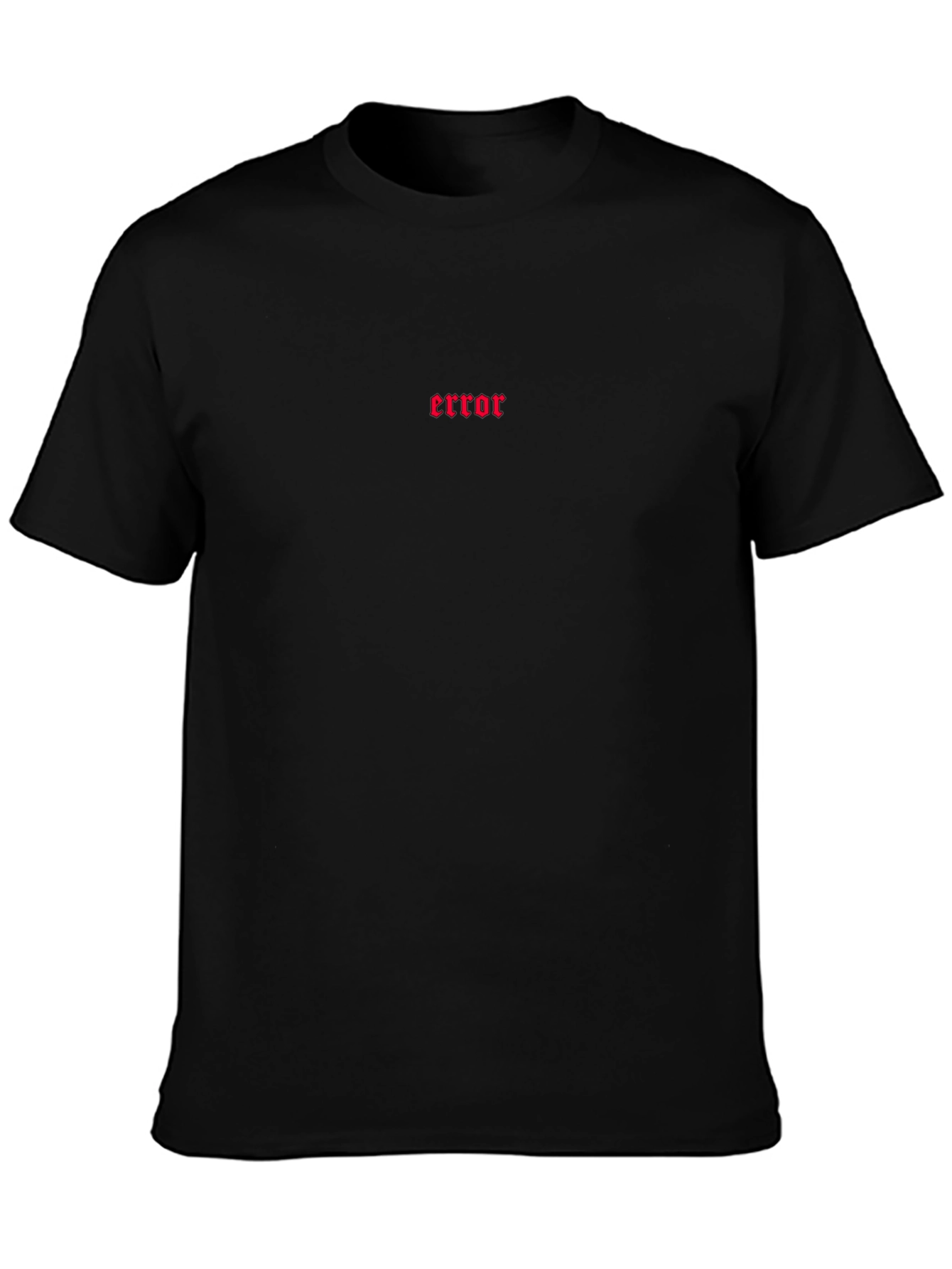 Error Graphic Tee - Black Cotton Comfort