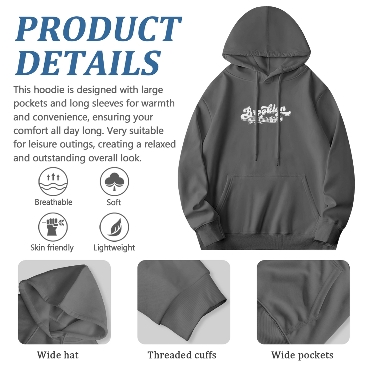 Streetwear Hoodie - Brooklyn NY