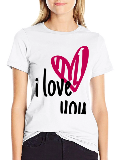 I Love You Heart Tee - Black Graphic T-Shirt