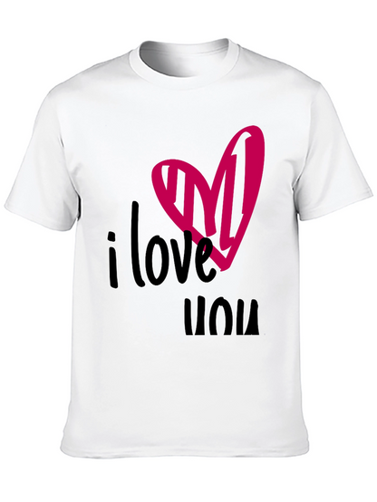 I Love You Heart Tee - Black Graphic T-Shirt