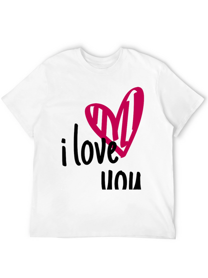 I Love You Heart Tee - Black Graphic T-Shirt