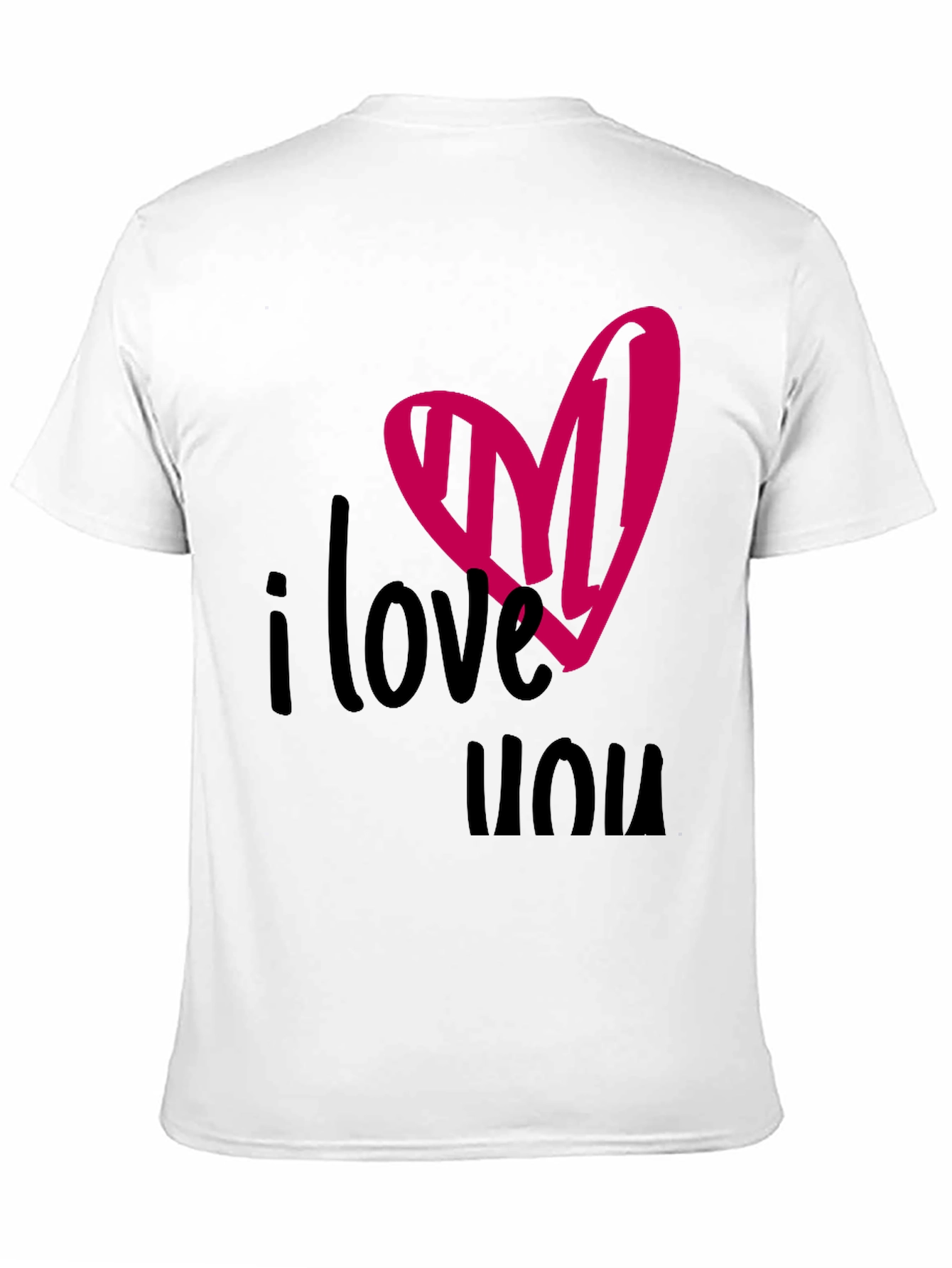 I Love You Heart Tee - Black Graphic T-Shirt
