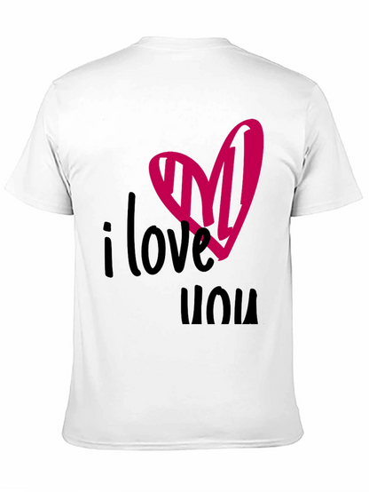 I Love You Heart Tee - Black Graphic T-Shirt