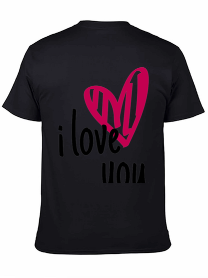 I Love You Heart Tee - Black Graphic T-Shirt