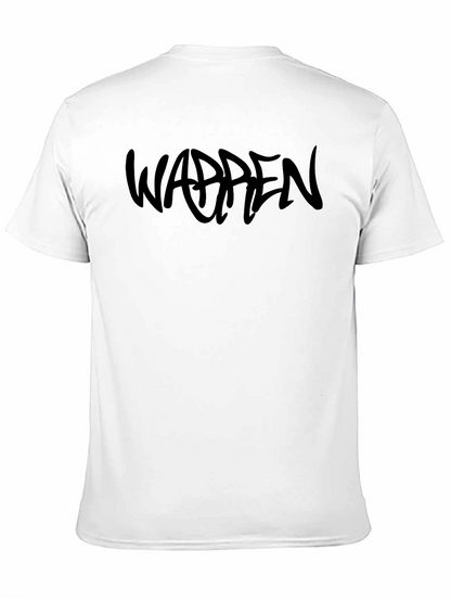 Black WARREN Graphic Print Crew Neck T-Shirt