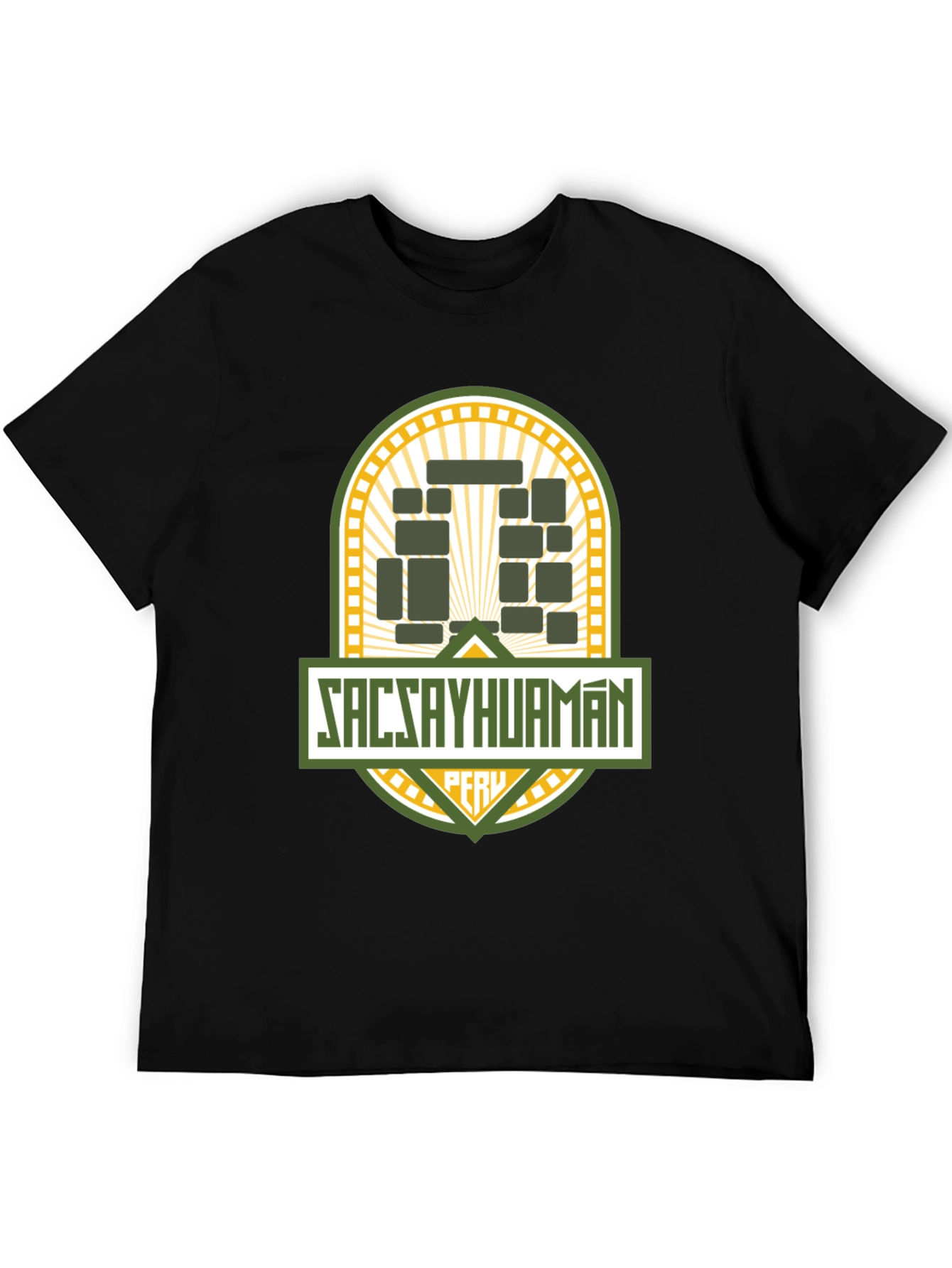 Sacsayhuaman Peru T-Shirt Black Tee