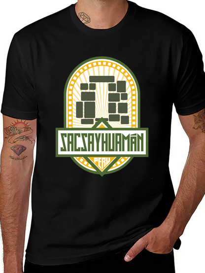 Sacsayhuaman Peru T-Shirt Black Tee