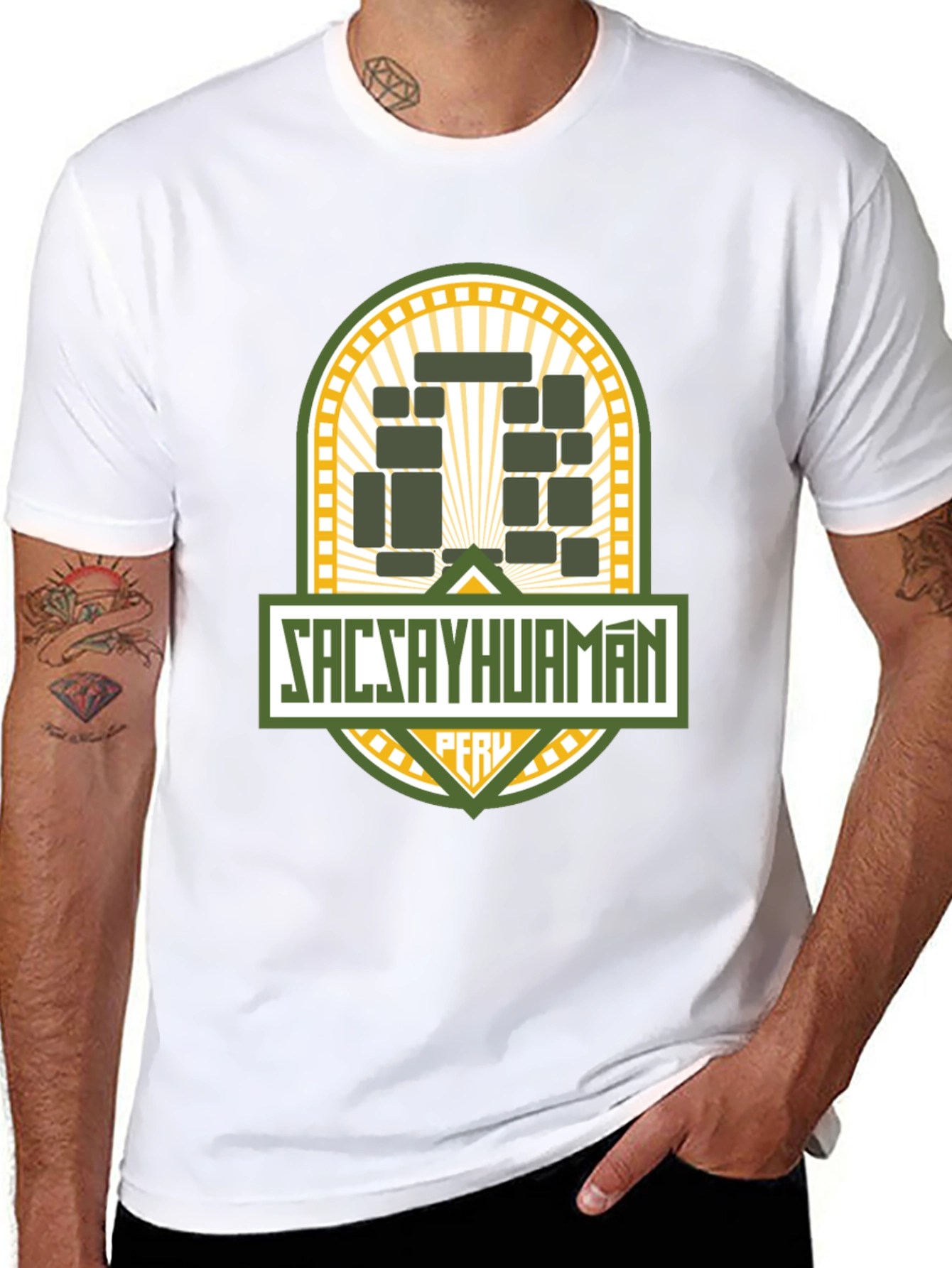 Sacsayhuaman Peru T-Shirt Black Tee