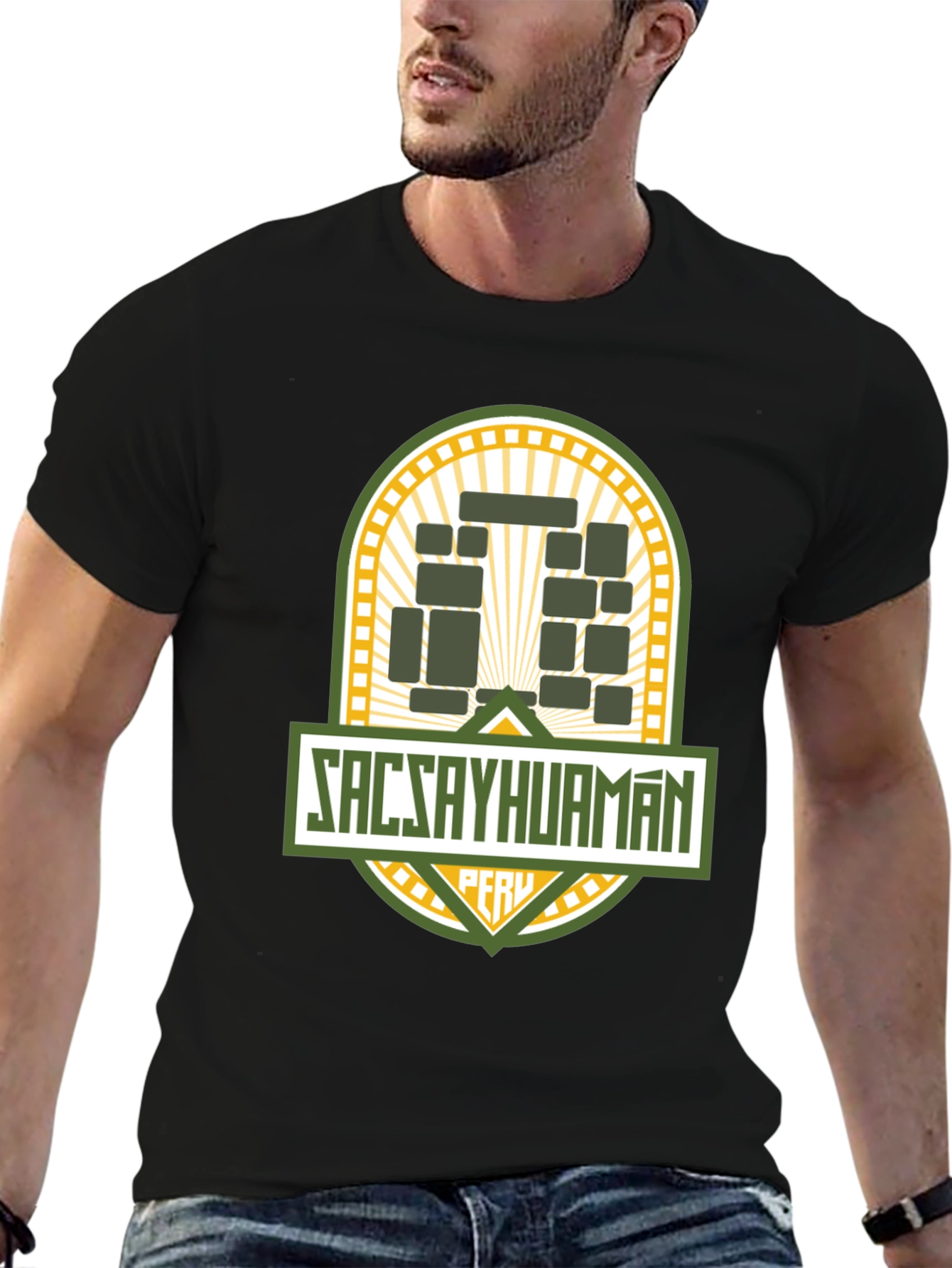 Sacsayhuaman Peru T-Shirt Black Tee