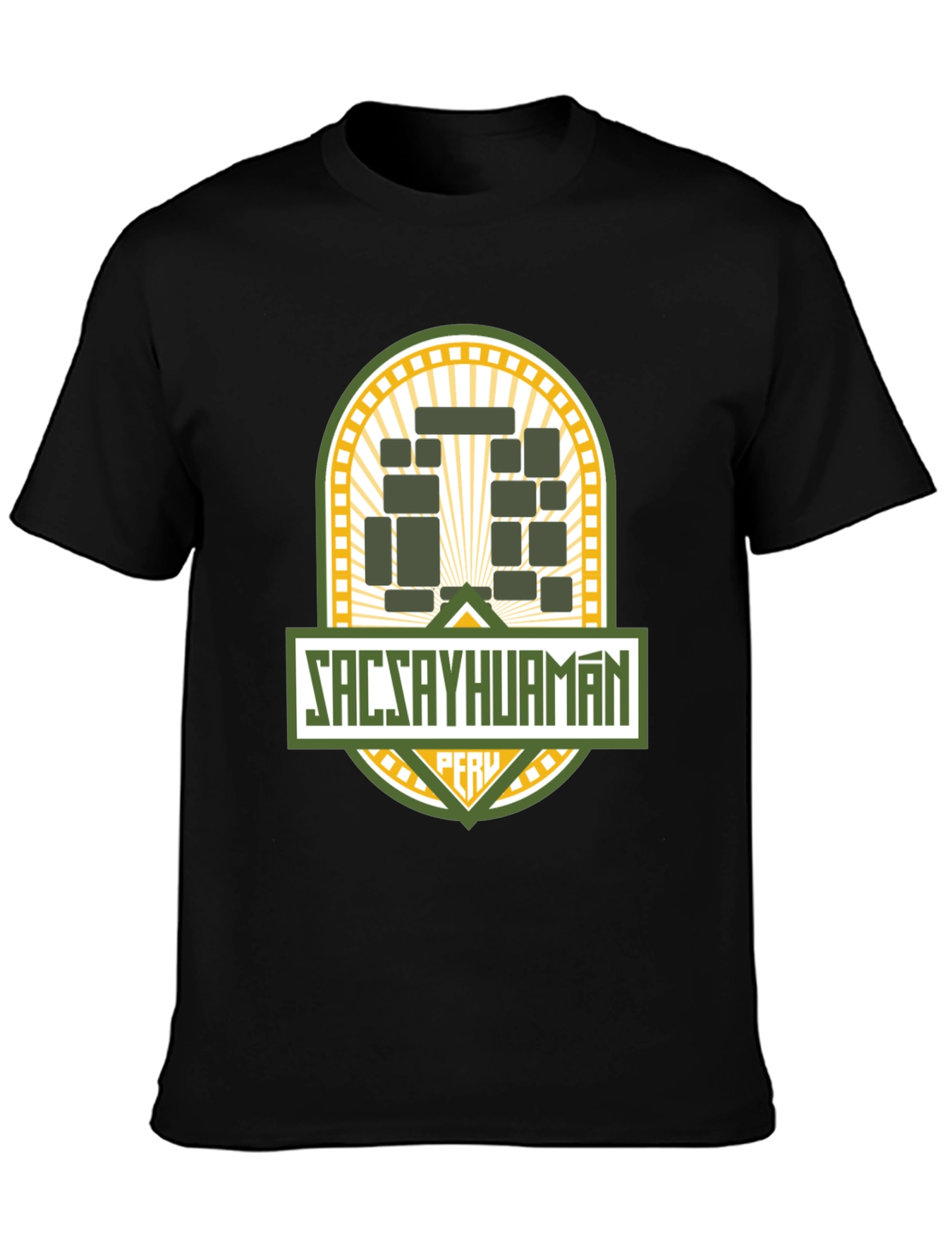 Sacsayhuaman Peru T-Shirt Black Tee
