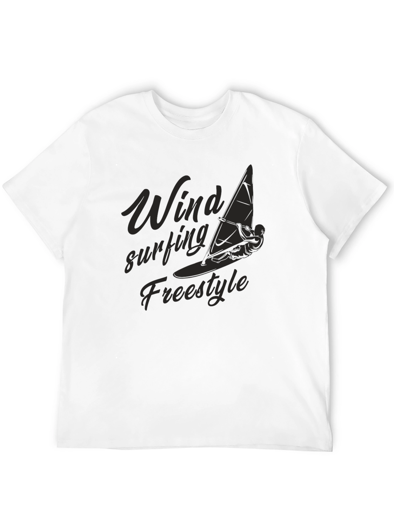 Windsurfing Freestyle Black Graphic Tee