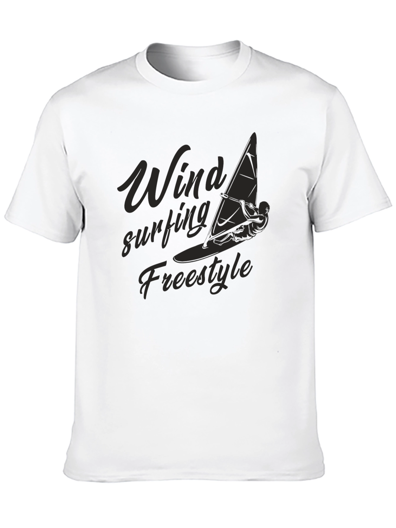 Windsurfing Freestyle Black Graphic Tee