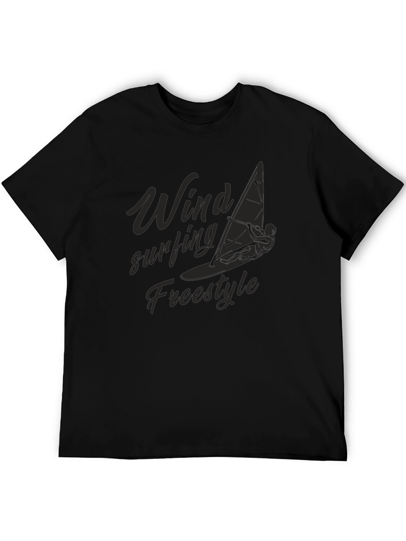 Windsurfing Freestyle Black Graphic Tee