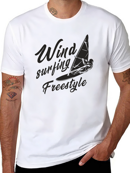 Windsurfing Freestyle Black Graphic Tee