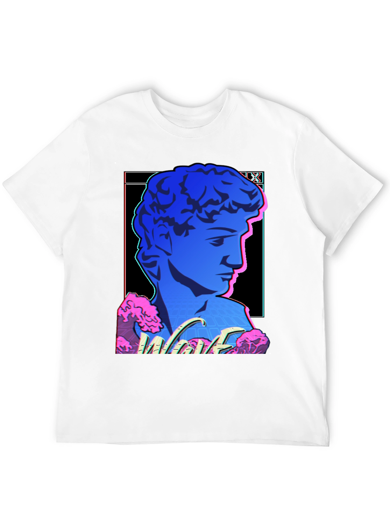 Vaporwave Statue Graphic T-Shirt - Trendy Style
