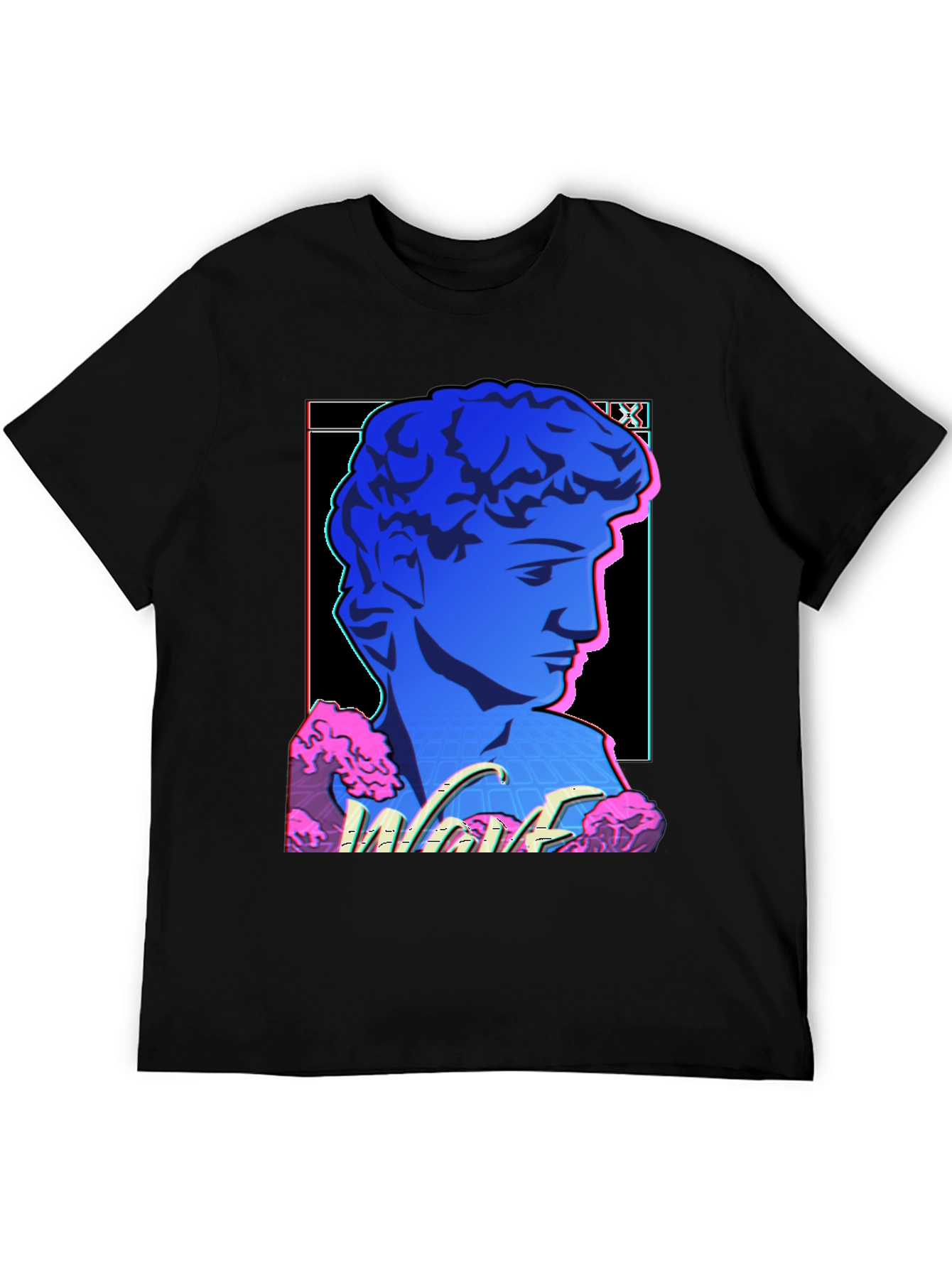 Vaporwave Statue Graphic T-Shirt - Trendy Style
