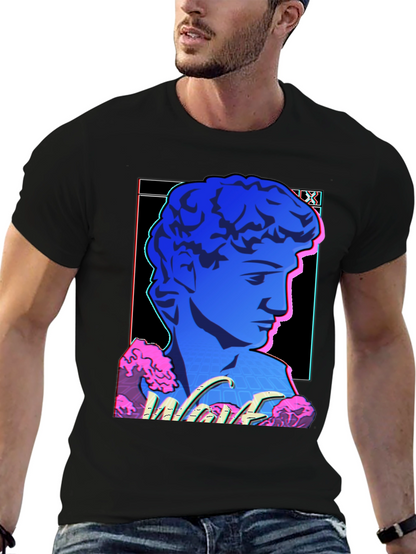 Vaporwave Statue Graphic T-Shirt - Trendy Style
