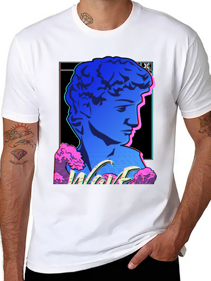 Vaporwave Statue Graphic T-Shirt - Trendy Style