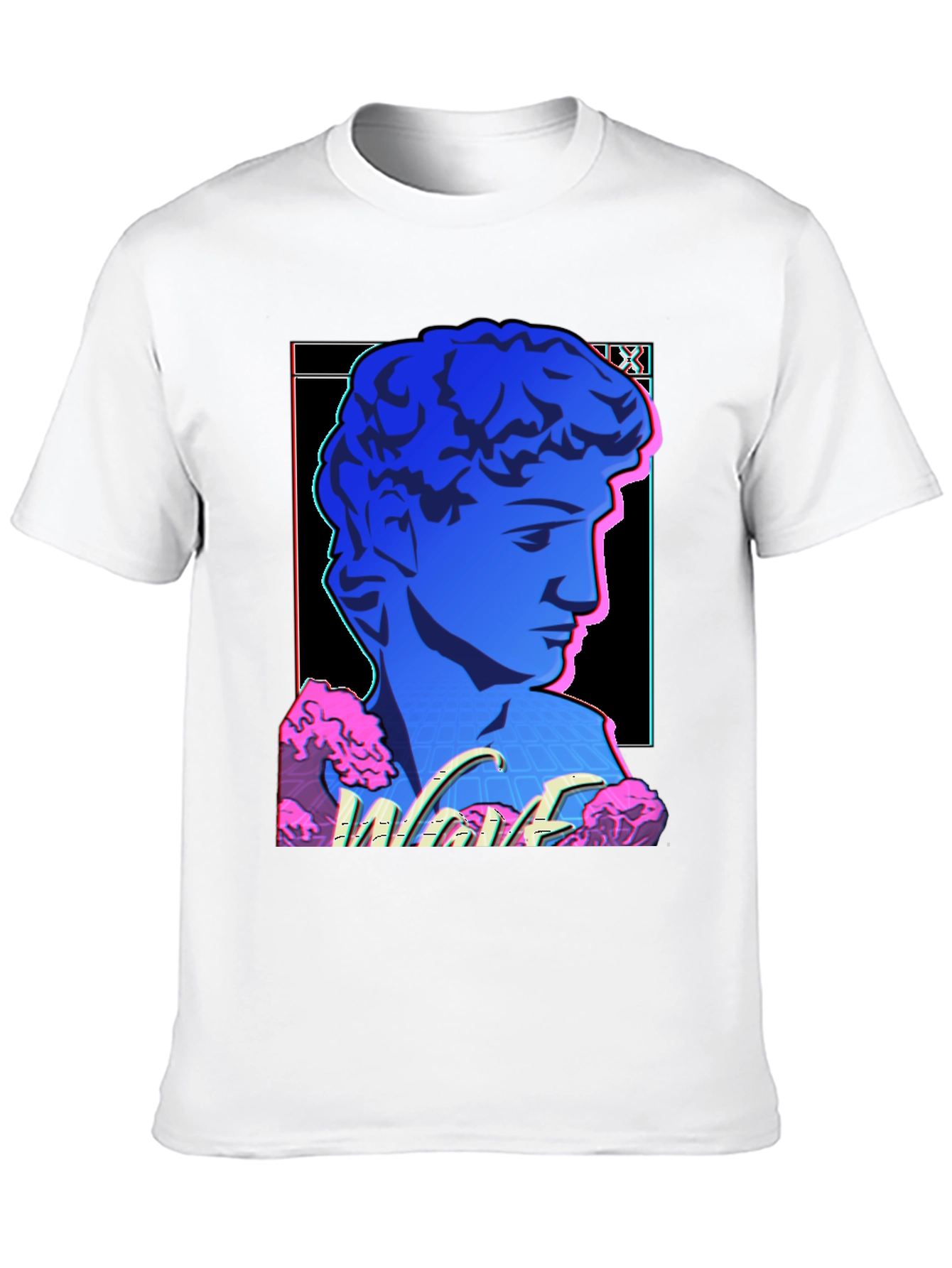 Vaporwave Statue Graphic T-Shirt - Trendy Style