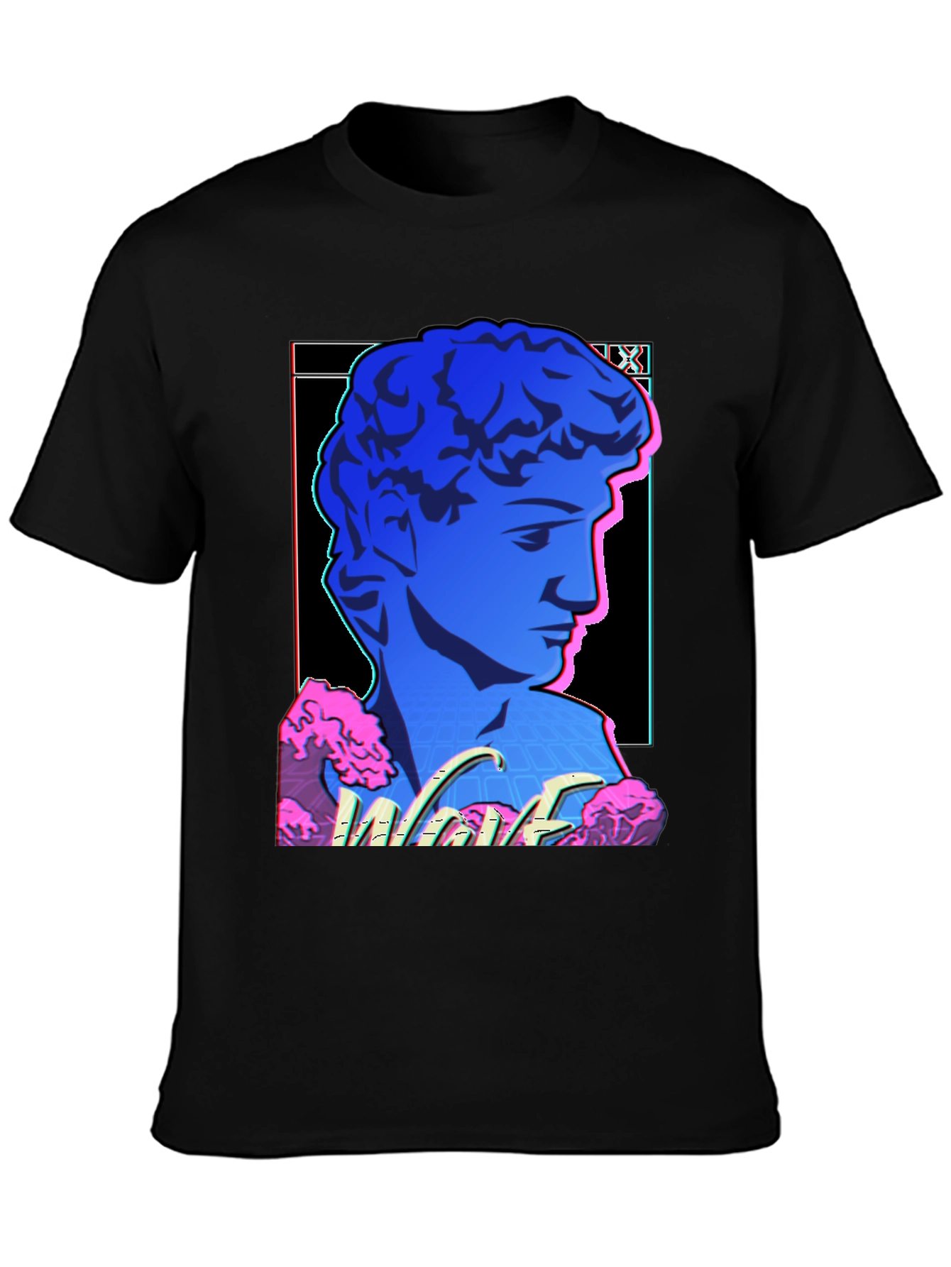 Vaporwave Statue Graphic T-Shirt - Trendy Style