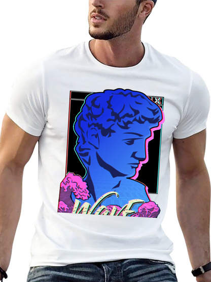 Vaporwave Statue Graphic T-Shirt - Trendy Style