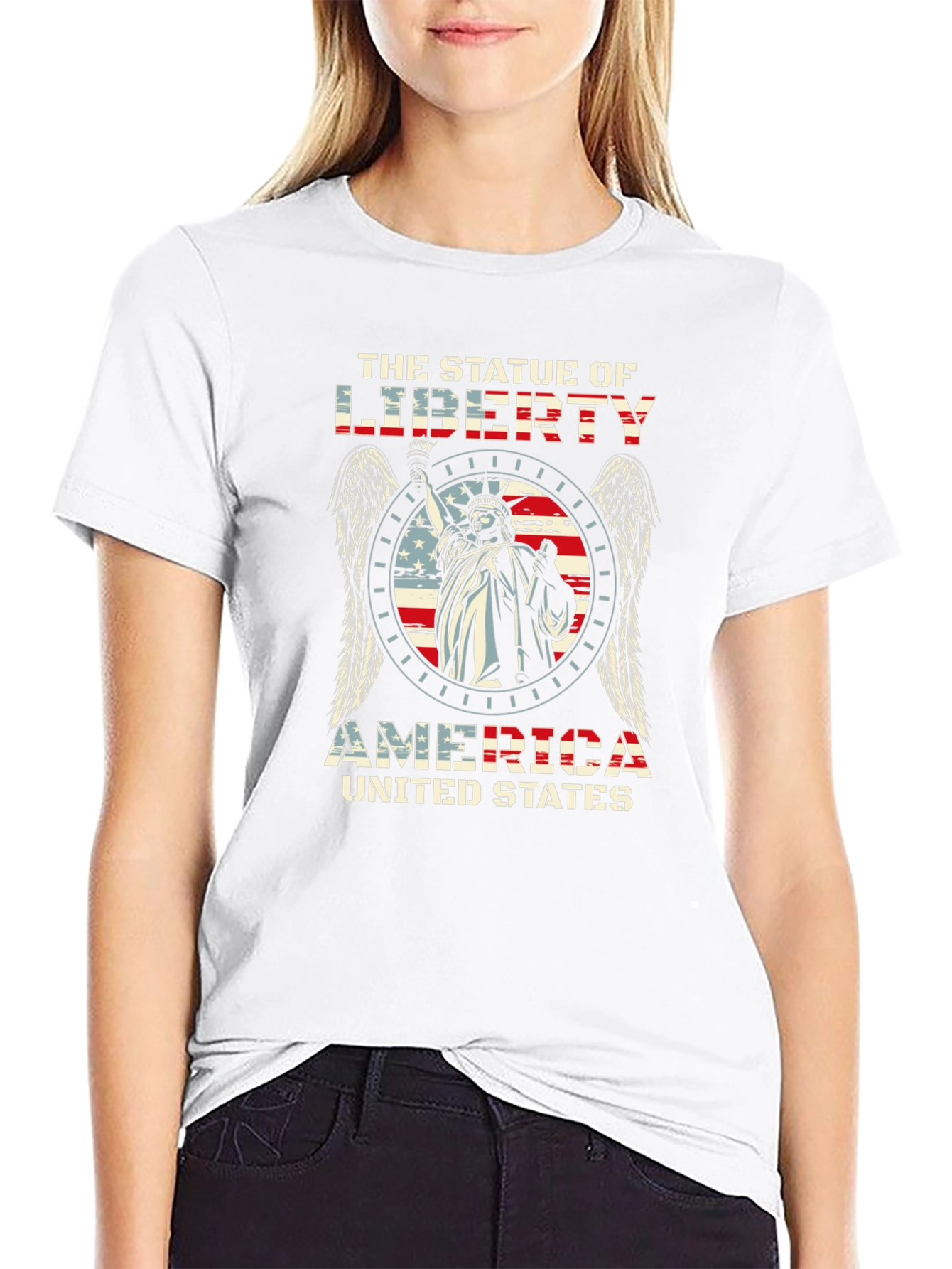 Statue of Liberty Graphic Tee - Patriotic Design