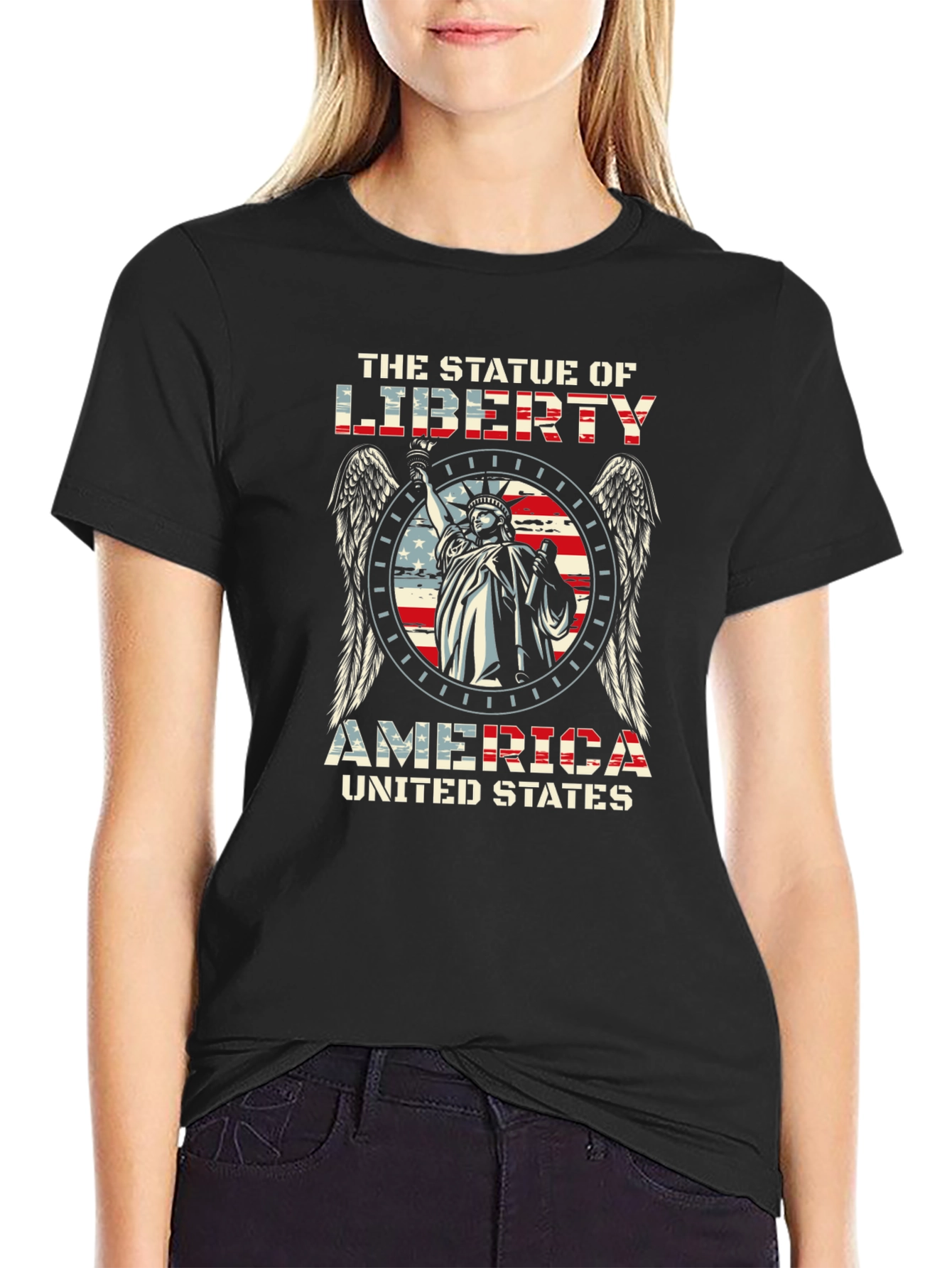 Statue of Liberty Graphic Tee - Patriotic Design